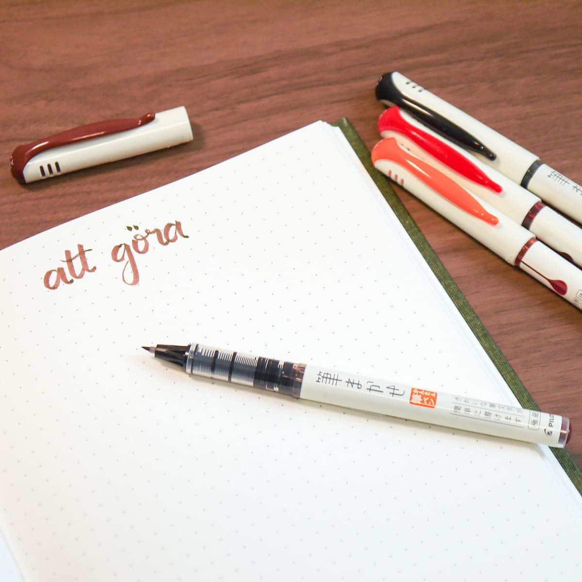 Pilot Brush pen Fude - Makase - Red - 3 - Pilot - Tidformera