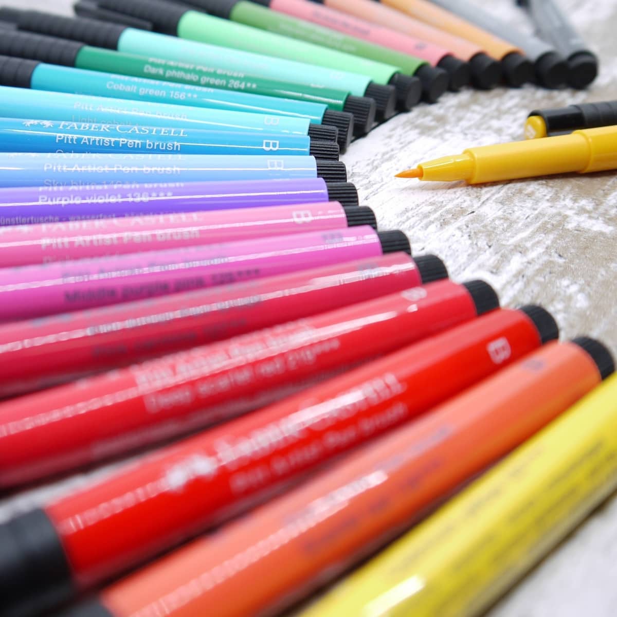 PITT artist Brush pen Penselpennor - 220 Light indigo - 2 - Faber - Castell - Tidformera