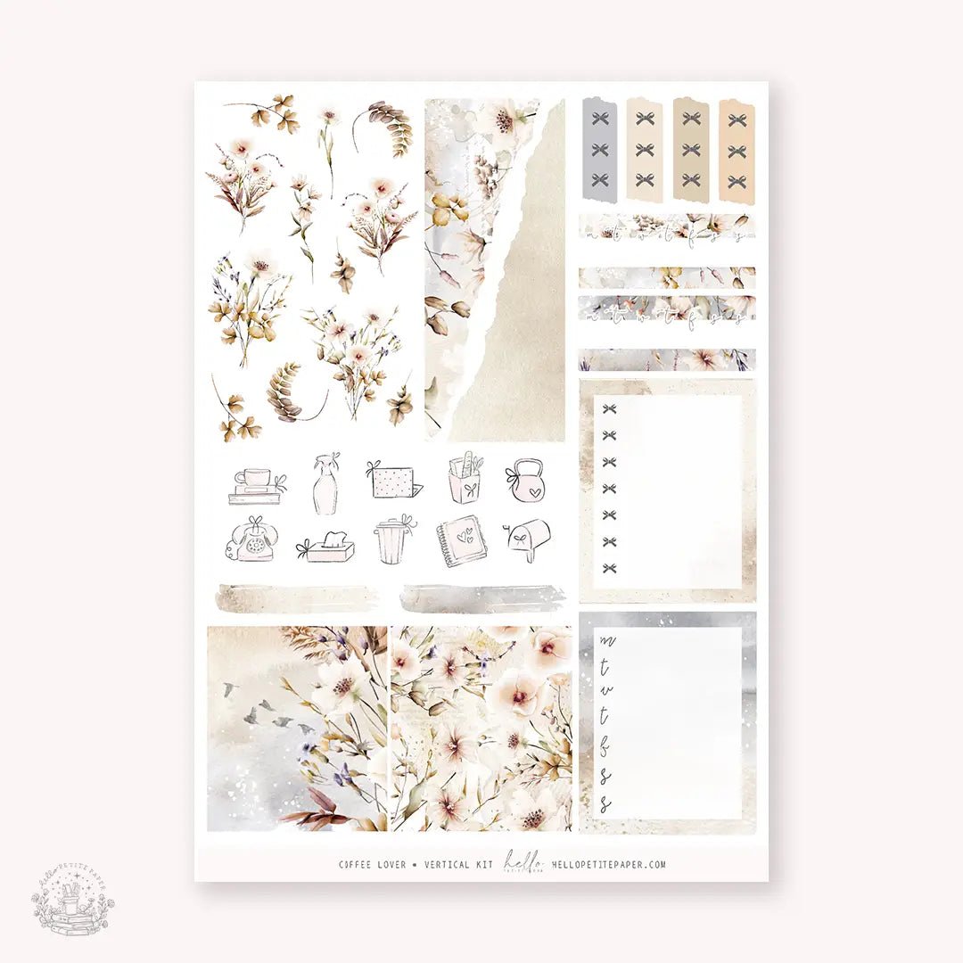 Planner Sticker Kit - Coffee Lover - 3 - Hello Petite Paper - Tidformera
