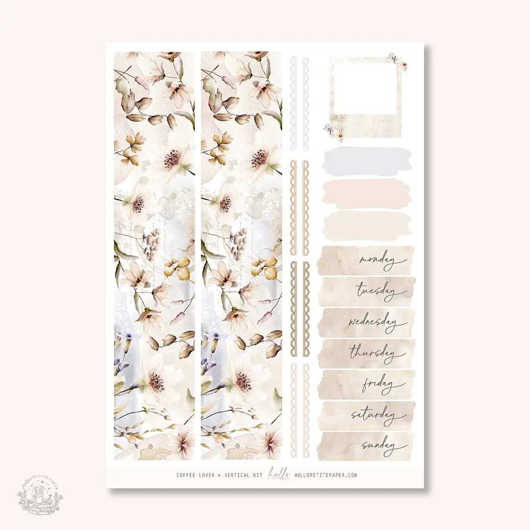 Planner Sticker Kit - Coffee Lover - 2 - Hello Petite Paper - Tidformera
