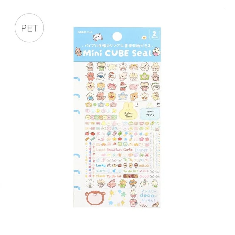 Planner Stickers Sheet 2 - pack - Animal Palette från BGM. Ett ark med små klistermärken. - Tidformera
