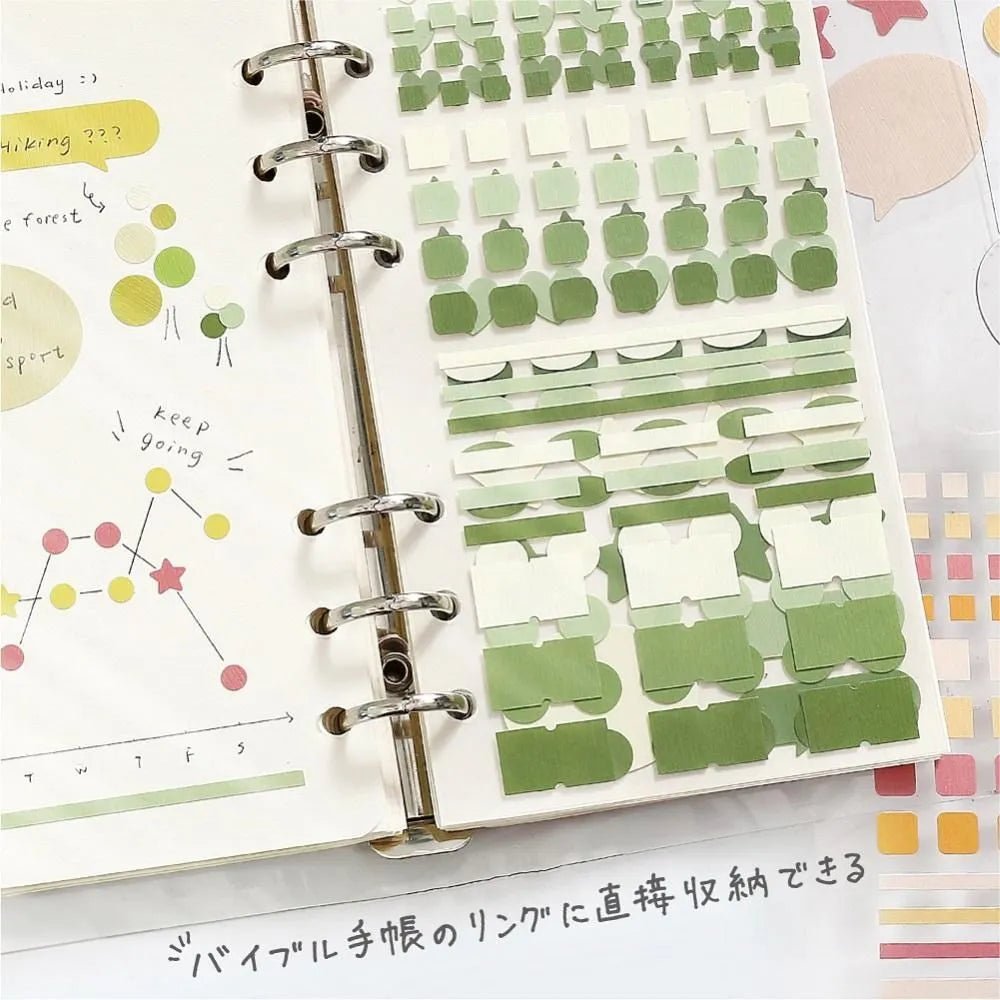 Planner Stickers Sheet - Daily Palette - Olive - 3 - BGM - Tidformera