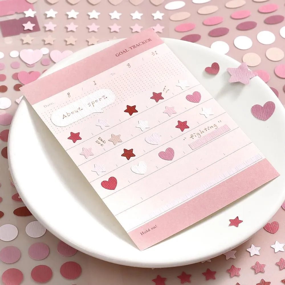 Planner Stickers Sheet - Daily Palette - Raspberry - 6 - BGM - Tidformera