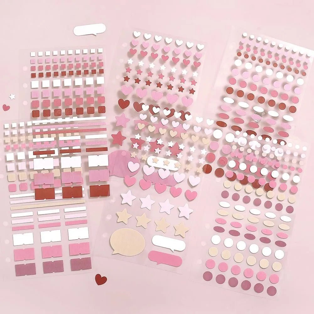 Planner Stickers Sheet - Daily Palette - Raspberry - 4 - BGM - Tidformera