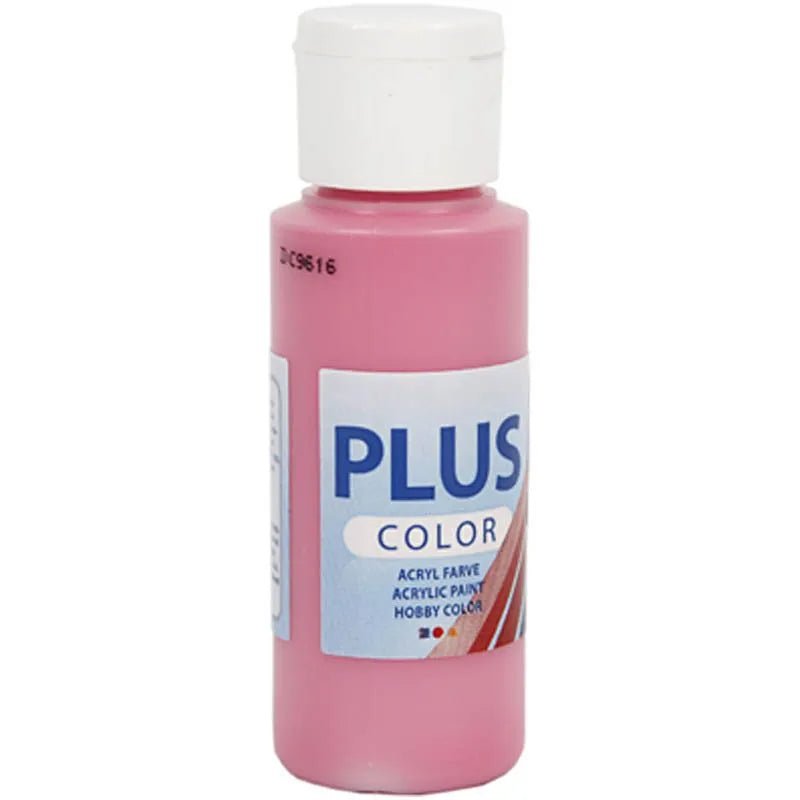 Plus Color Hobbyfärg - Akrylfärg 60 ml Matt - Fuchsia från Creative Company. En flaska full med rosa färg. - Tidformera