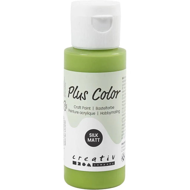 Plus Color Hobbyfärg - Akrylfärg 60 ml Matt - Leaf Green - 1 - Creative Company - Tidformera