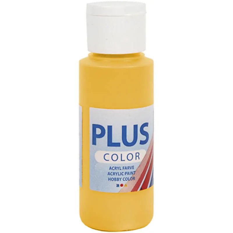 Plus Color Hobbyfärg - Akrylfärg 60 ml Matt - Yellow Sun - 1 - Creative Company - Tidformera