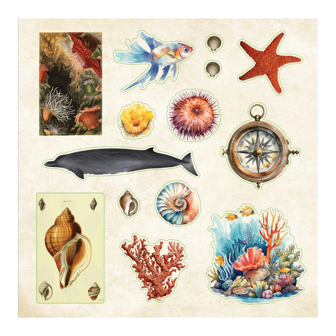 Poseidon's Kingdom - Sticker book - 6 - Peter Pauper Press - Tidformera