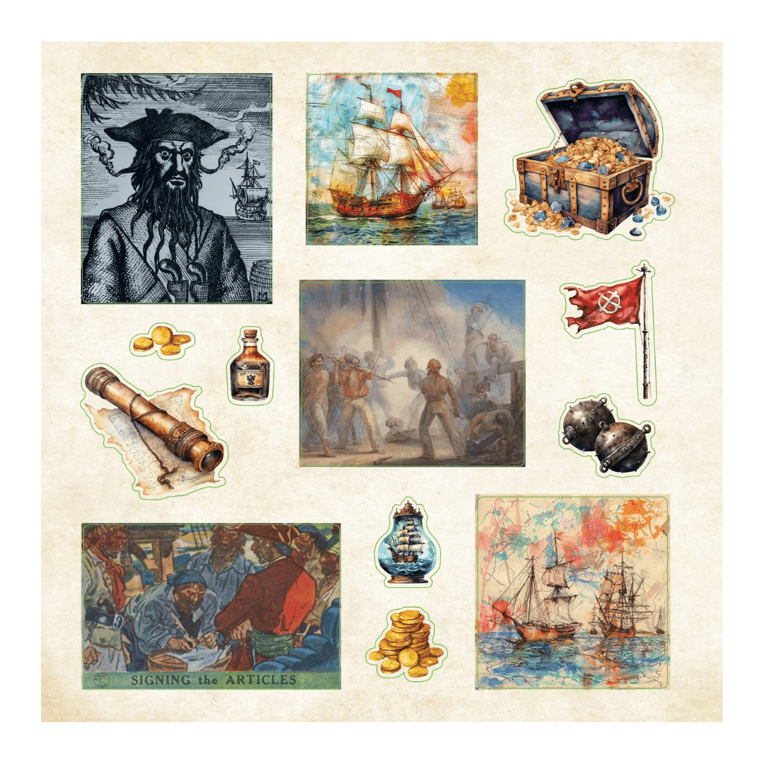 Poseidon's Kingdom - Sticker book - 4 - Peter Pauper Press - Tidformera