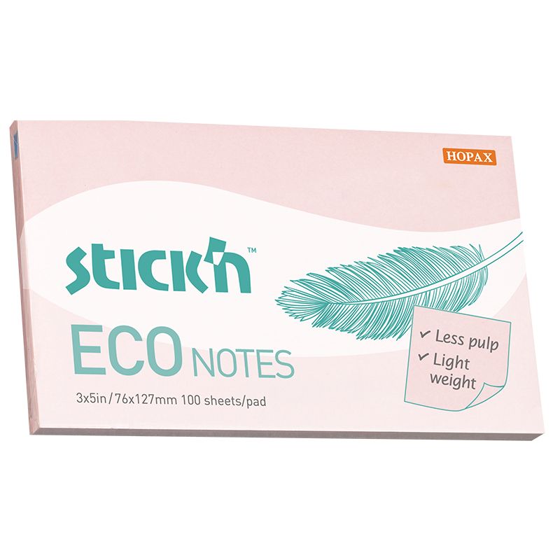 Post - it Eco notes - 76 x 127 mm - Rosa - 1 - Stick'n - Tidformera