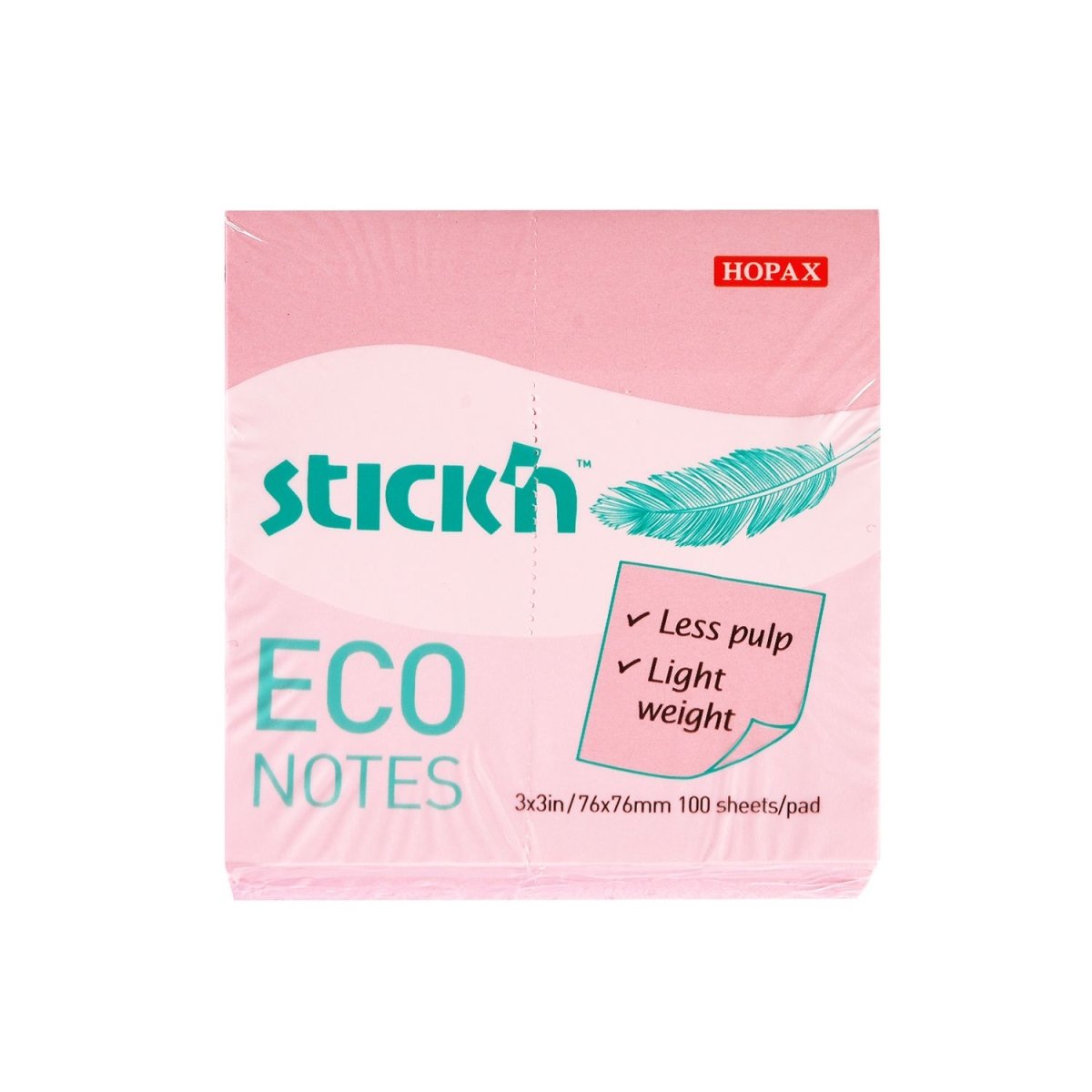 Post - it Eco notes - 76 x 76 mm - Rosa - 1 - Stick'n - Tidformera
