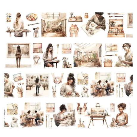 Pre cut Pet Tape - Penpaling Paula - Artistic Spirit - 2 - Penpaling Paula - Tidformera