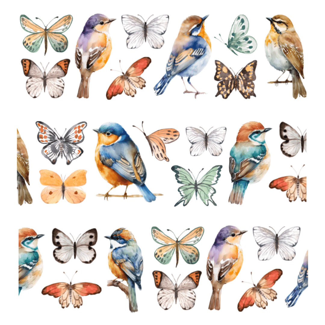 Pre cut Pet Tape - Penpaling Paula - Birds & butterflies - 2 - Penpaling Paula - Tidformera