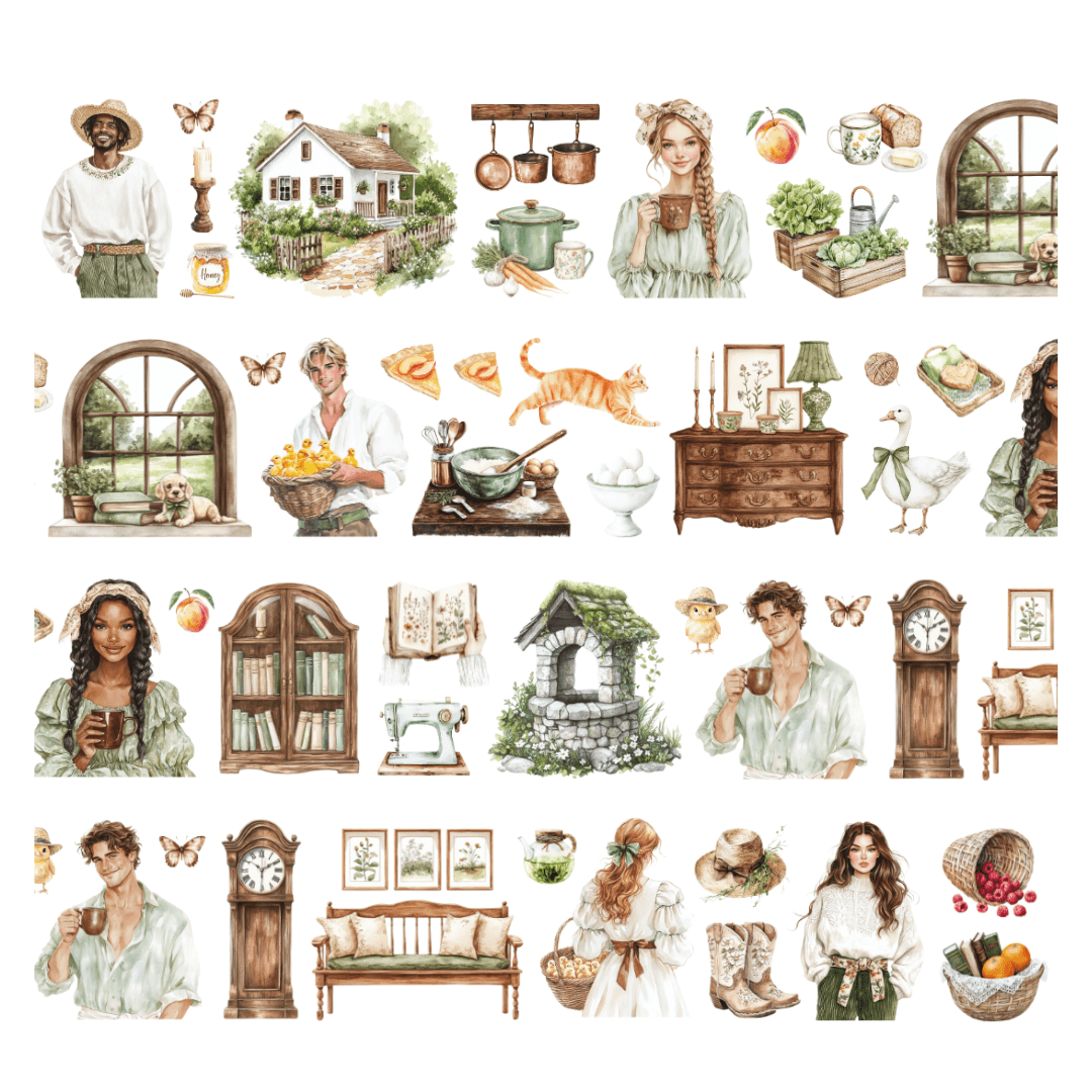 Pre cut Pet Tape - Penpaling Paula - Cottage Soul - 2 - Penpaling Paula - Tidformera