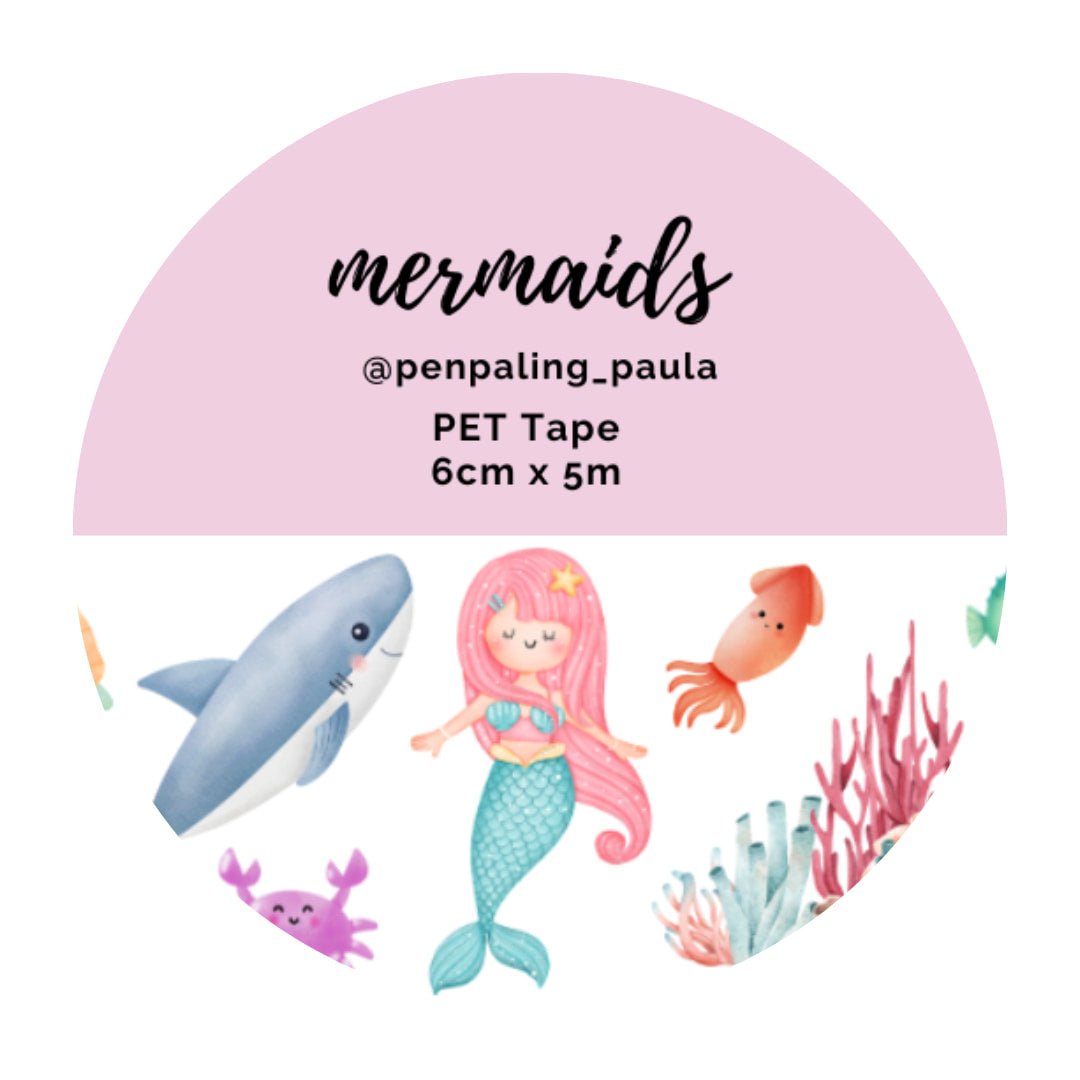 Pre cut Pet Tape - Penpaling Paula - Mermaids - 1 - Penpaling Paula - Tidformera