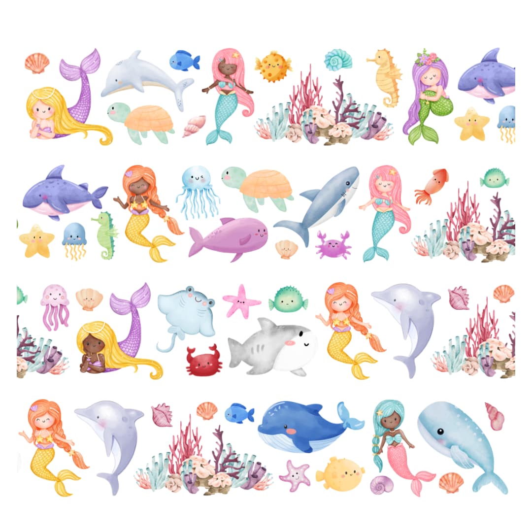 Pre cut Pet Tape - Penpaling Paula - Mermaids - 2 - Penpaling Paula - Tidformera