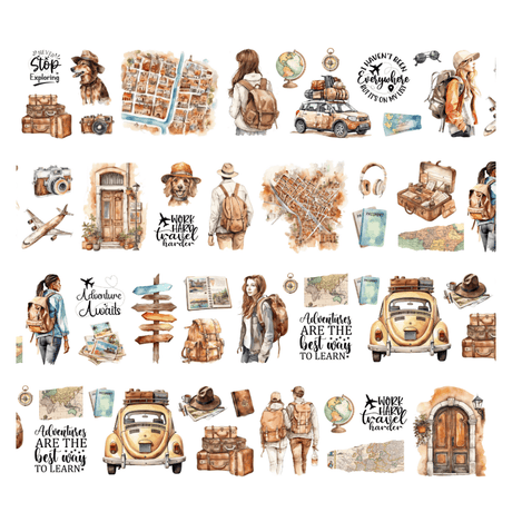 Pre cut Pet Tape - Penpaling Paula - Travel the world - 2 - Penpaling Paula - Tidformera
