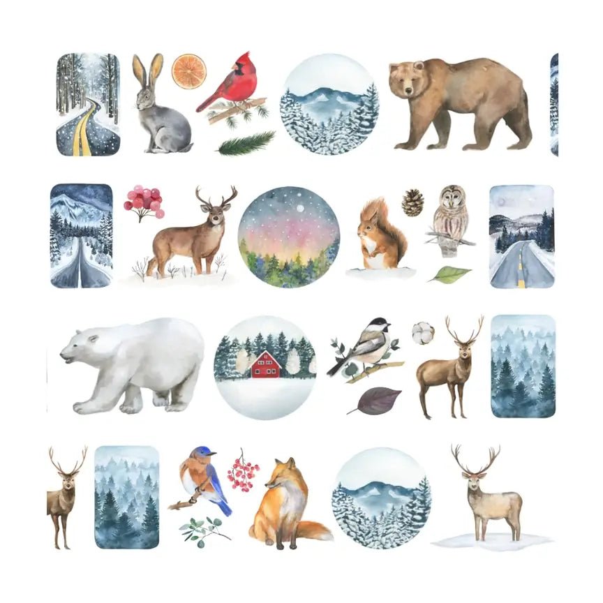 Pre cut Pet Tape - Penpaling Paula - Wild Winter 60 mm - 2 - Penpaling Paula - Tidformera