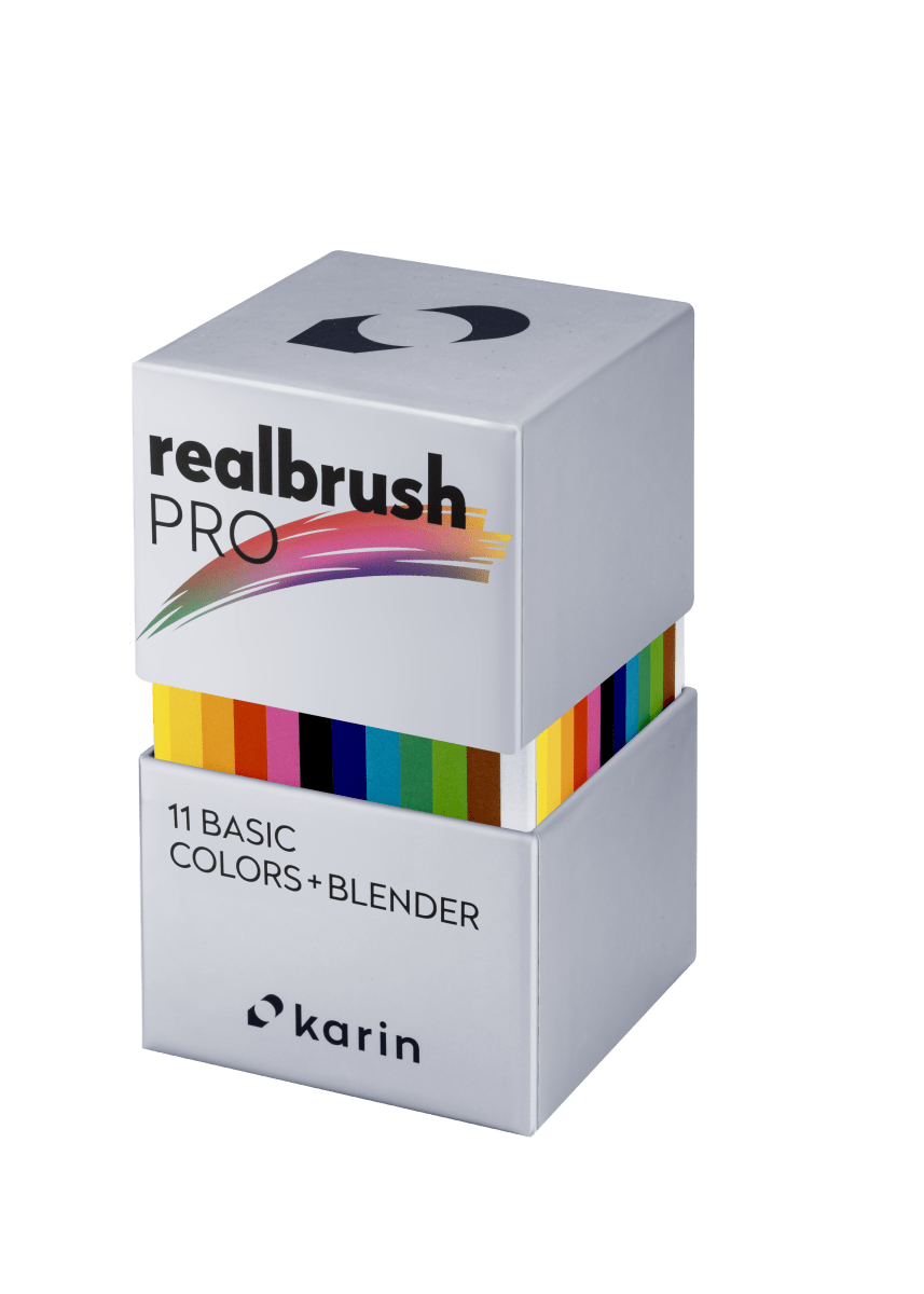 Realbrush PRO 12 - pack - 11 Basic colors + Blender - 3 - Karin - Tidformera