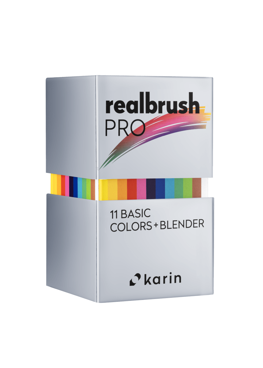 Realbrush PRO 12 - pack - 11 Basic colors + Blender - 4 - Karin - Tidformera
