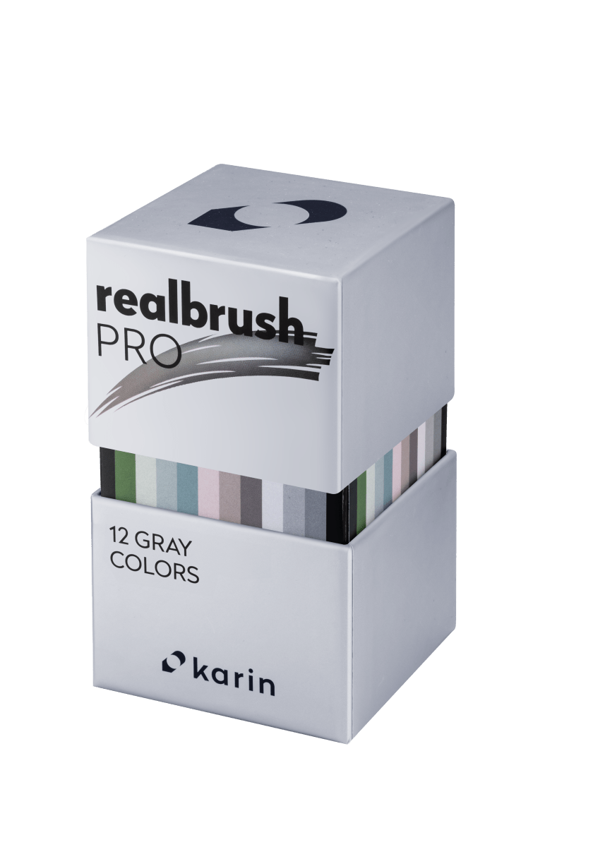 Realbrush PRO 12 - pack - Gray colors - 3 - Karin - Tidformera