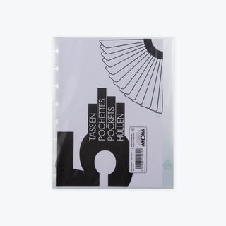 Förpackning med plastfickor. Refill Atoma Notebook A5 - Plastficka 5-pack från Atoma - Tidformera