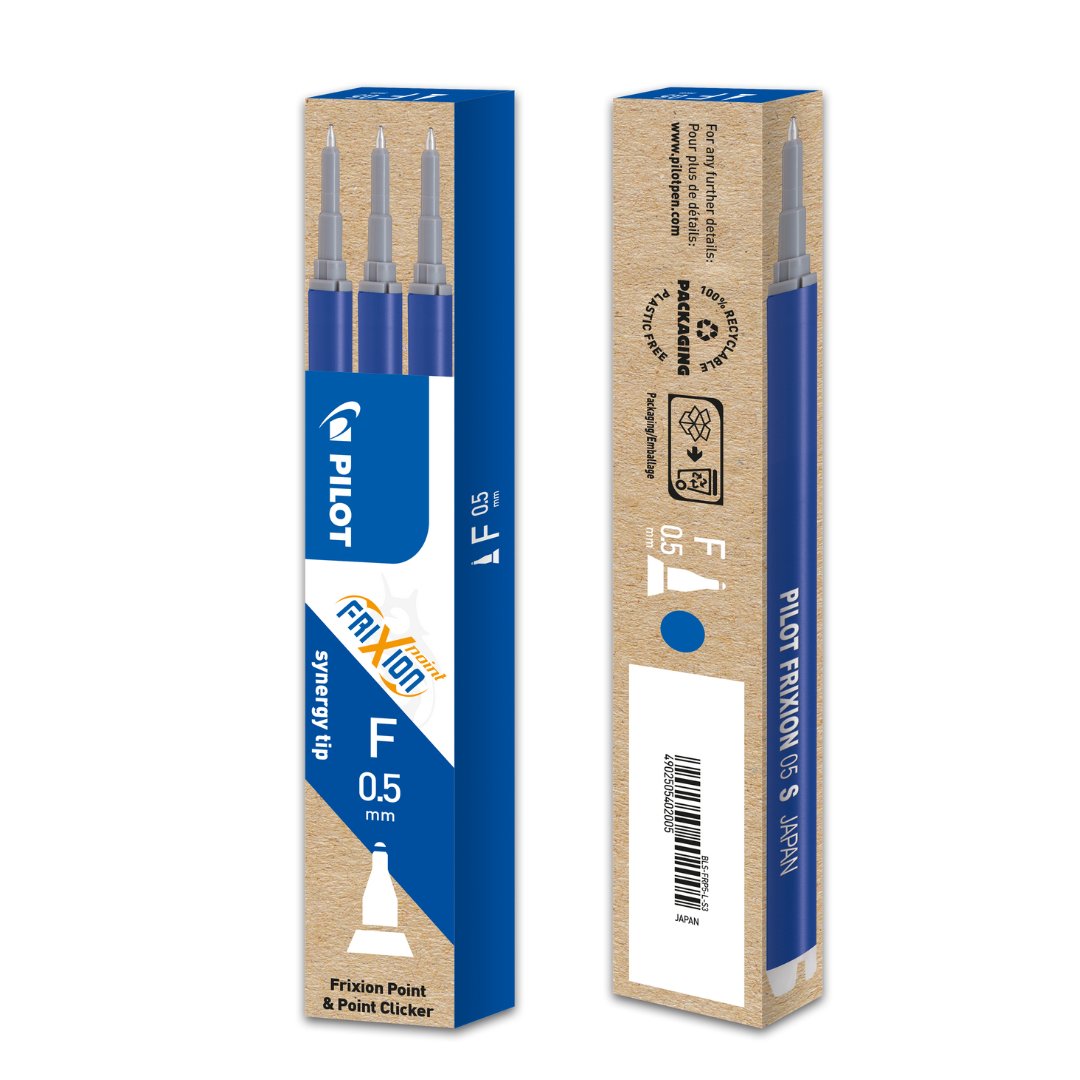 Refill FriXion Point F 0,5 Blå 3 - pack - 2 - Pilot - Tidformera