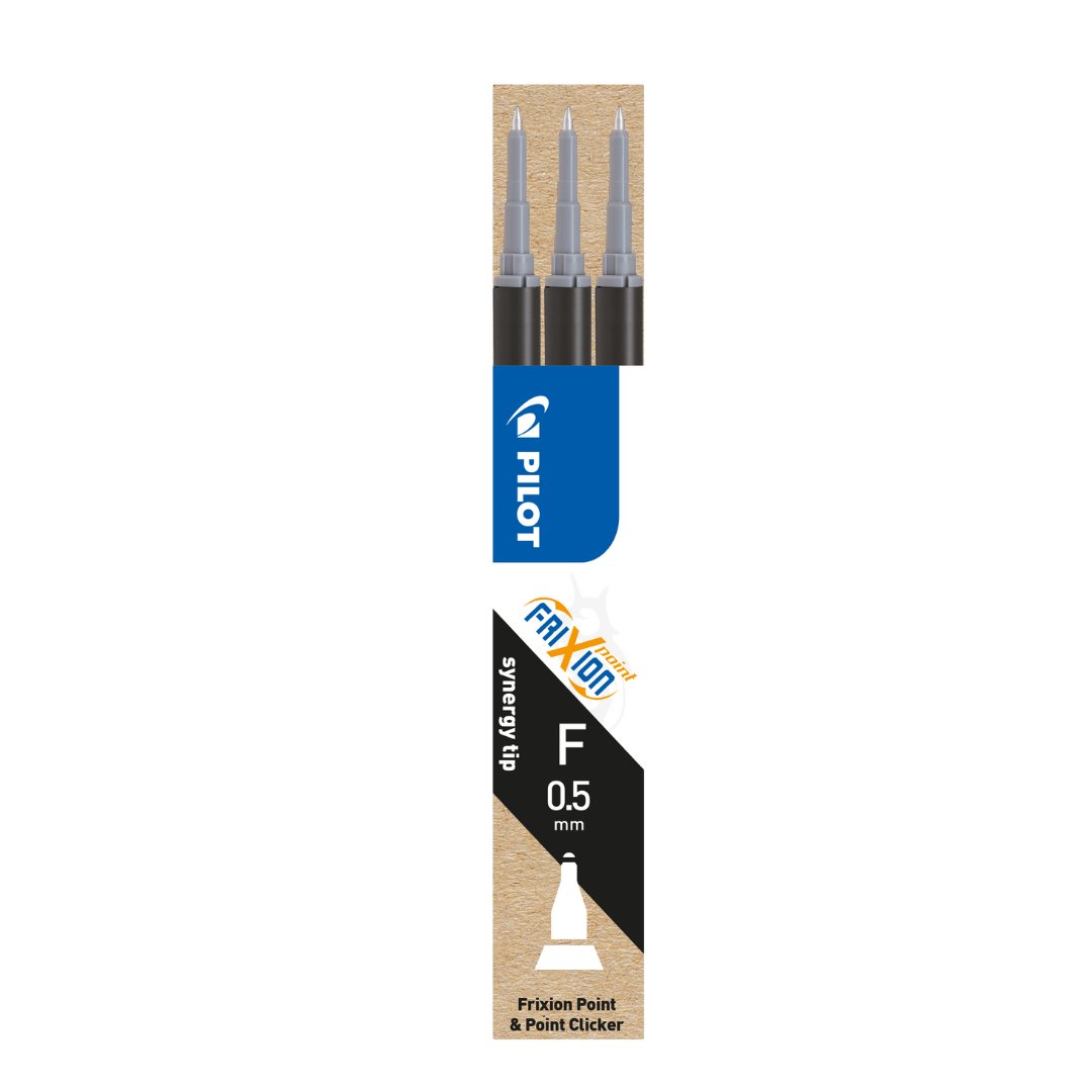 Refill FriXion Point F 0,5 Svart 3 - pack - 1 - Pilot - Tidformera