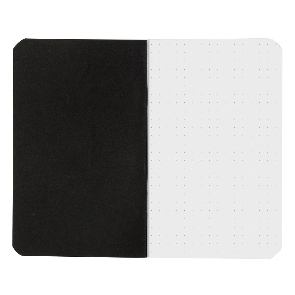 Rhodia Skrivhäften - A7 Dotted från Rhodia - Ett uppslaget skrivhäfte och sidan har en dotted inlaga. Tidformera