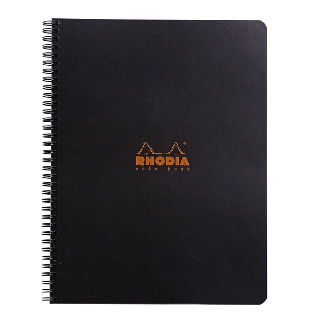 Rhodia Spiralblock A4+ Linjerat Långsida från Rhodia - Svart skrivblock - Tidformera