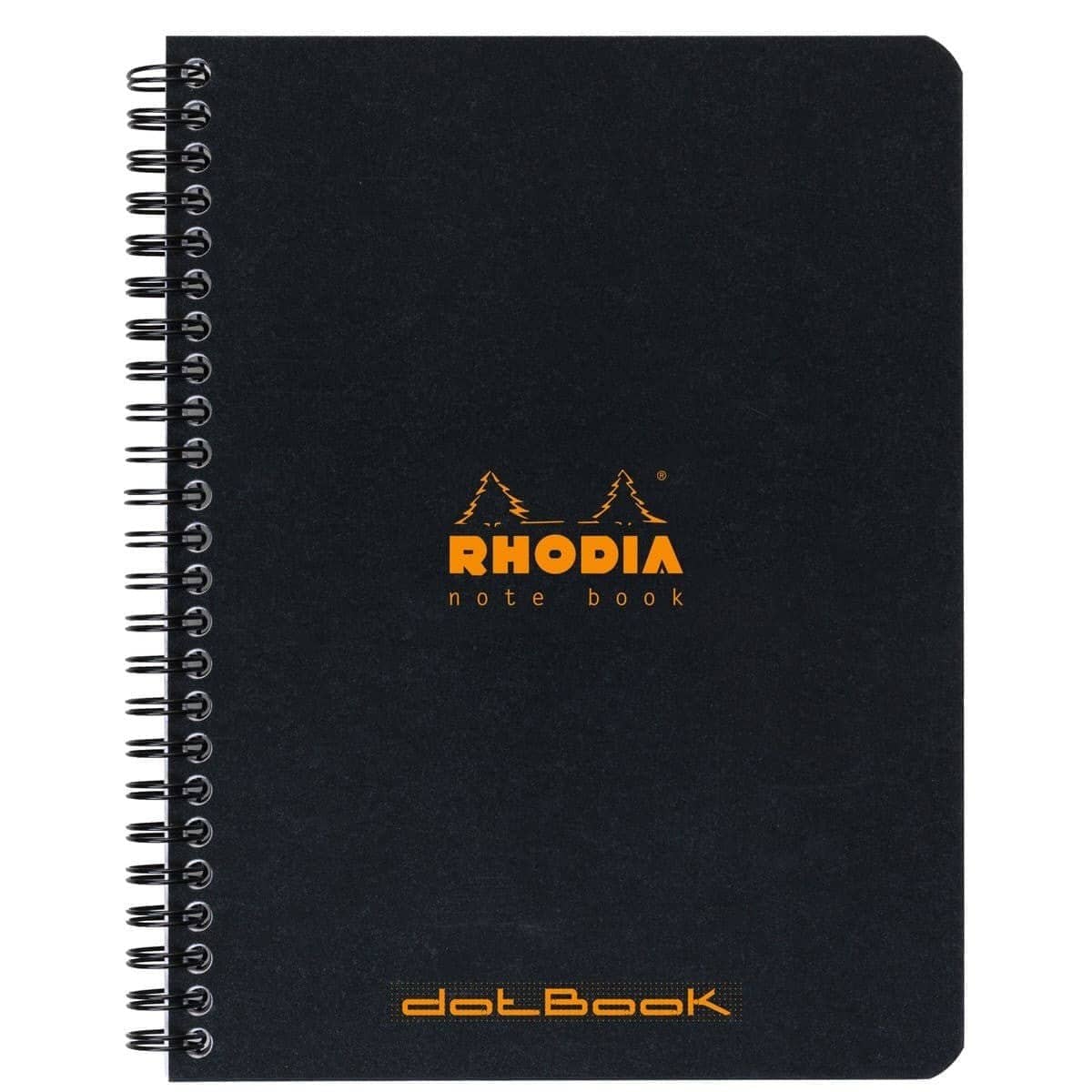 Rhodia Spiralblock A5+ Dotted Långsida Svart från Rhodia - Svart skrivblock - Tidformera