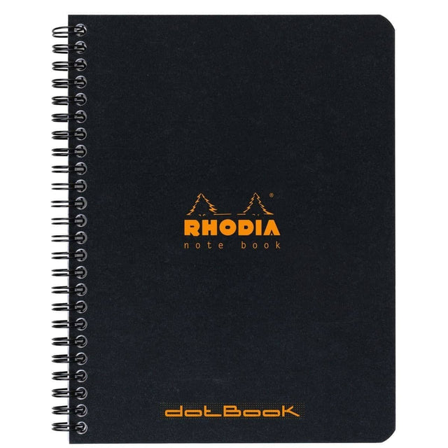 Rhodia Spiralblock A5+ Dotted Långsida Svart från Rhodia - Svart skrivblock - Tidformera