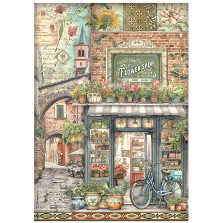 Rice Paper A4 - Art of Travelling - 6 - pack - 2 - Stamperia - Tidformera