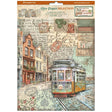 Rice Paper A4 - Art of Travelling - 6 - pack - 1 - Stamperia - Tidformera