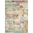 Rice Paper A4 - Art of Travelling - Paper Tickets - 1 - Stamperia - Tidformera