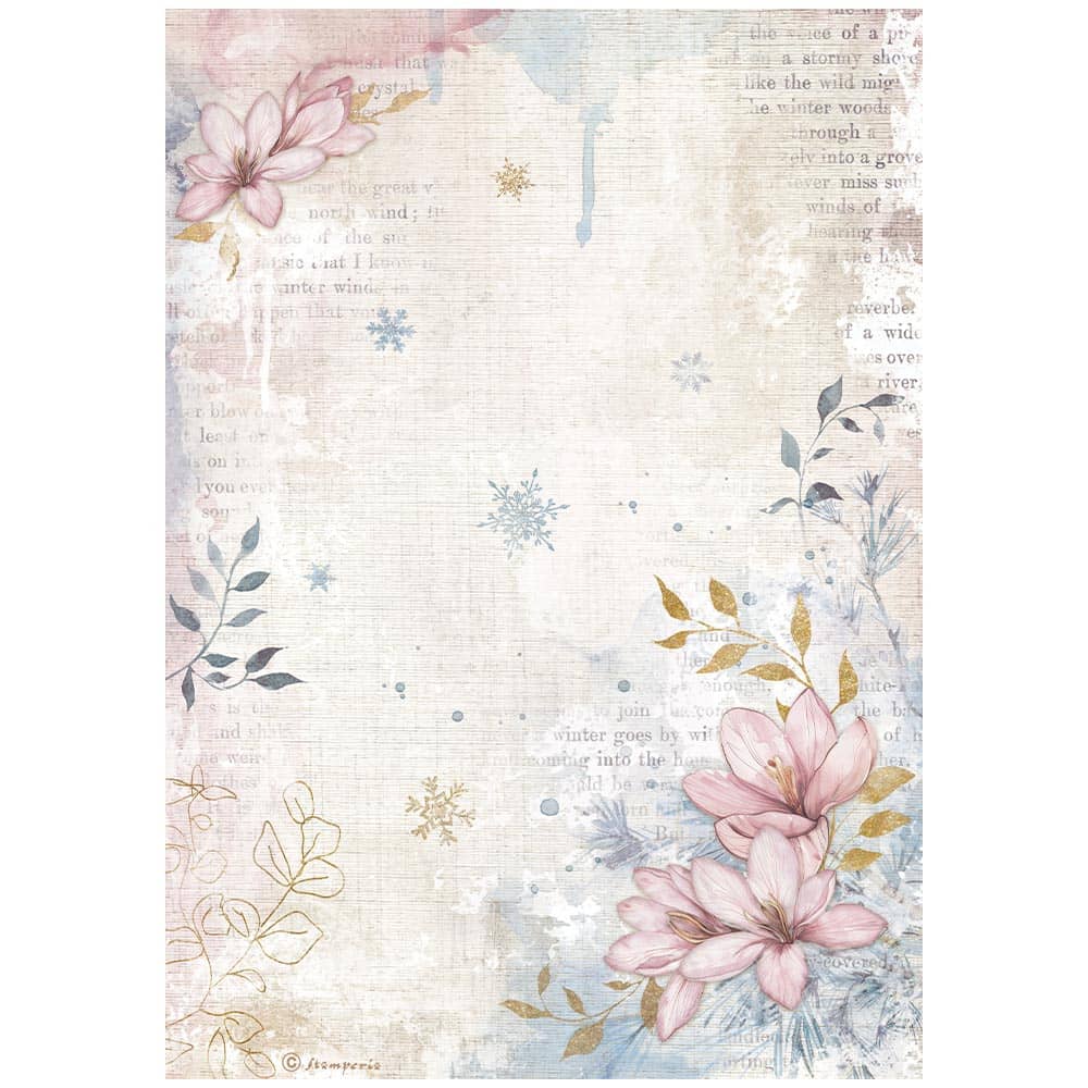 Rice Paper A4 - Dewdrops - 6 - pack - 2 - Stamperia - Tidformera