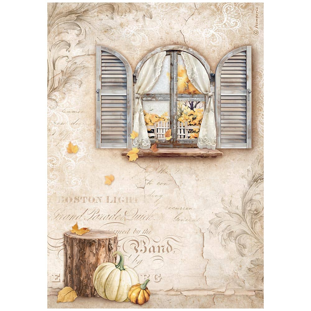 Rice Paper A4 - Golden Harmony - 6 - pack - 3 - Stamperia - Tidformera