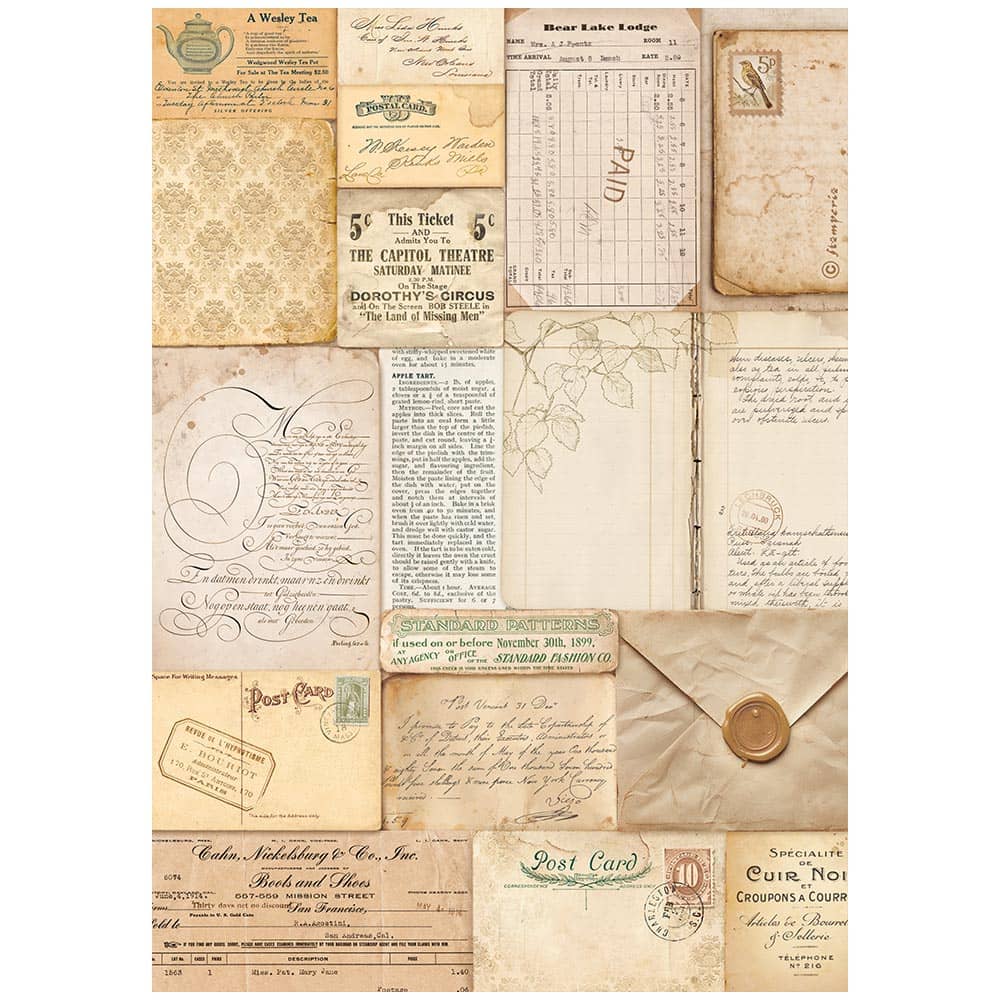 Rice Paper A4 - Golden Harmony - 6 - pack - 4 - Stamperia - Tidformera