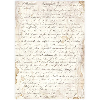 Rice Paper A4 - Handmade Letter - 1 - Stamperia - Tidformera