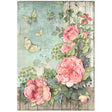 Rice Paper A4 - House of Roses - Flowers Corner - 1 - Stamperia - Tidformera