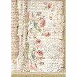 Rice Paper A4 - Roses and music - 1 - Stamperia - Tidformera