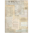 Rice Paper A4 - The Derby Gazette - 1 - Stamperia - Tidformera