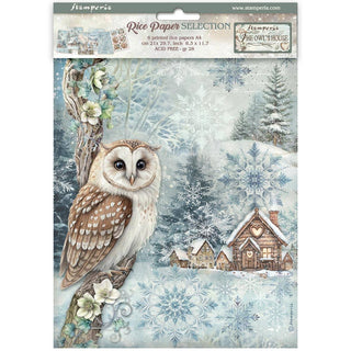 Rice Paper A4 - The Owl's House - 6 - pack - 1 - Stamperia - Tidformera
