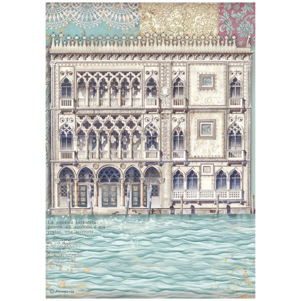 Rice Paper A4 - Venice City of Art - 6 - pack - 5 - Stamperia - Tidformera