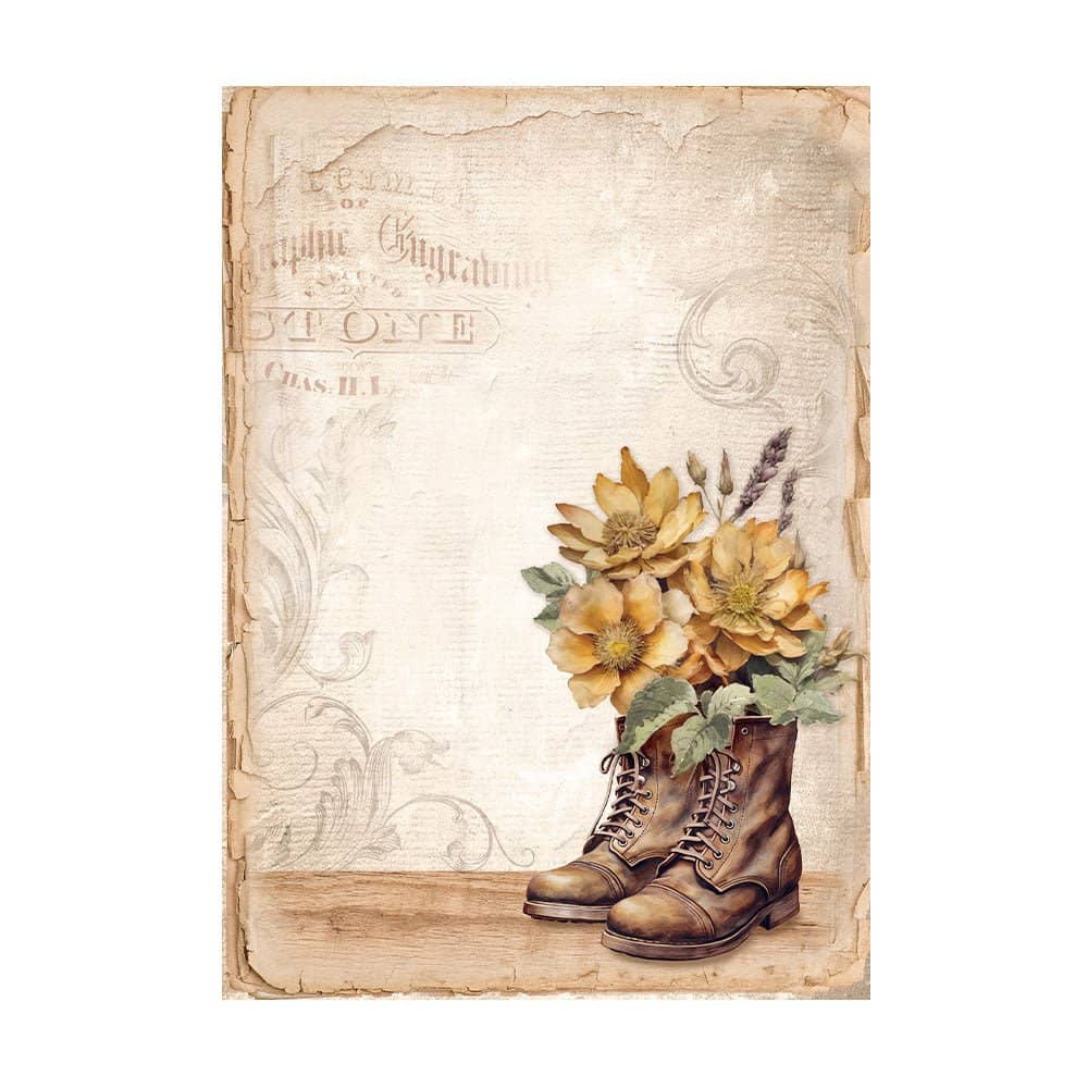 Rice Paper A6 - Golden Harmony - 8 - pack - 6 - Stamperia - Tidformera