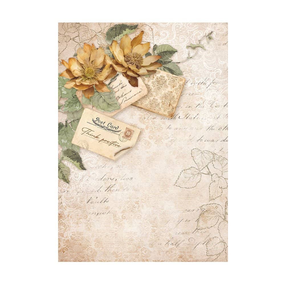 Rice Paper A6 - Golden Harmony - 8 - pack - 9 - Stamperia - Tidformera