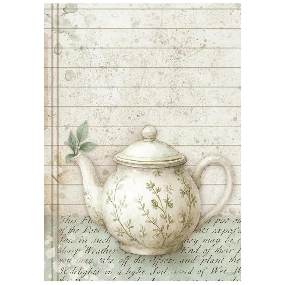 Rice Paper A6 - Herbarium Silvae - Mini - 8 - pack - 7 - Stamperia - Tidformera