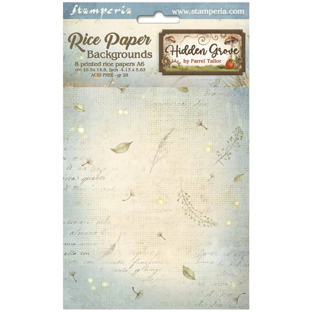 Rice Paper A6 - Hidden Grove - 8 - pack - 1 - Stamperia - Tidformera