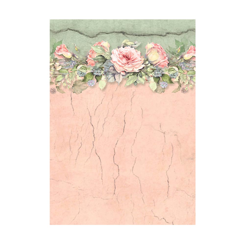 Rice Paper A6 - House of Roses - 8 - pack - 4 - Stamperia - Tidformera