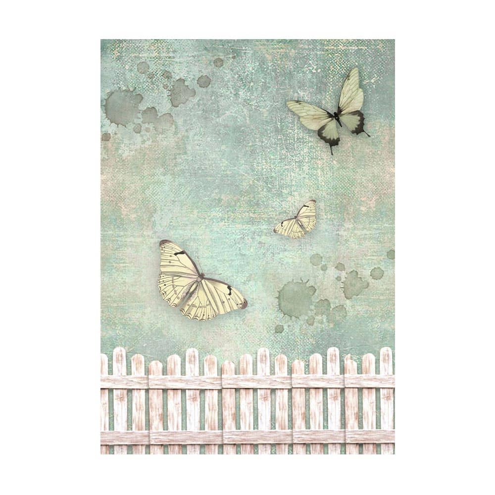 Rice Paper A6 - House of Roses - 8 - pack - 3 - Stamperia - Tidformera